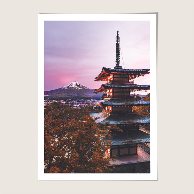 Mt Fuji temple Japan